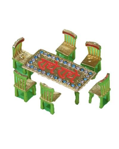 Radhe Radhe Dining Table & Chairs Set For God Idols
