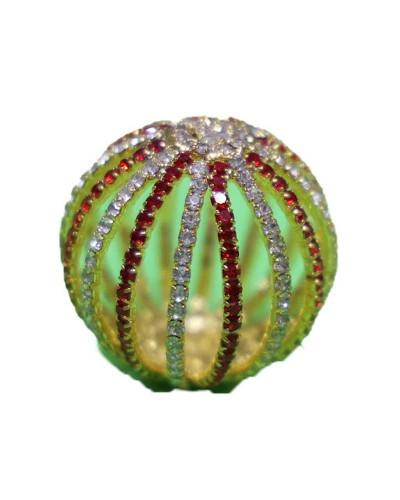 Sparkling Red & Gold Rhinestone Globe Ball Toy For Idols