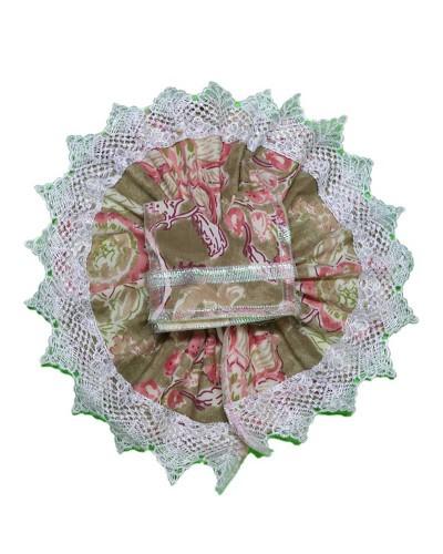 Traditional Bal Gopal Dress In Green With White Embellishments