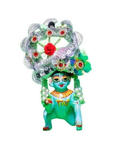 Stylish White Pugree for Laddu Gopal in Designer Look