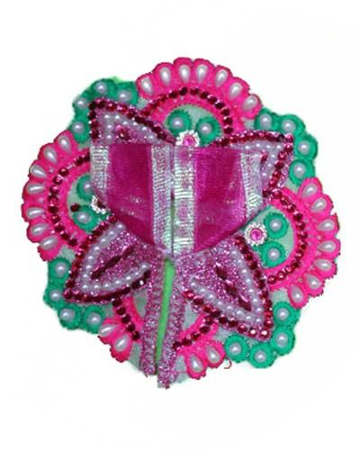 Vibrant Pink & Green Laddu Gopal Poshak With Petal Design