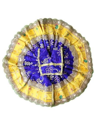 Vibrant Yellow And Blue Laddu Gopal Dress Traditional Deity Outfit