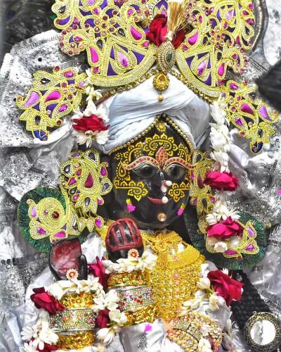 Wholesale Gray Poshak for Radhaballav Ji with Golden Jewelry