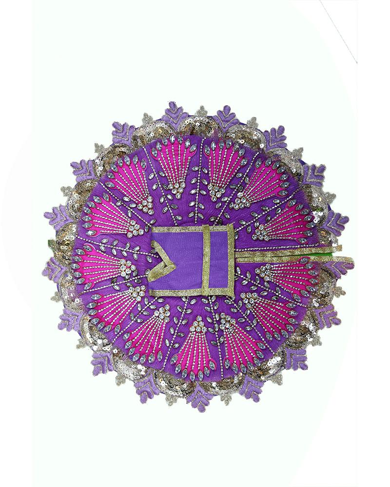 Purple and Pink Embroidered Laddu Gopal Dress with Stone Work Purple and Pink Embroidered Laddu Gopal Dress with Stone Work