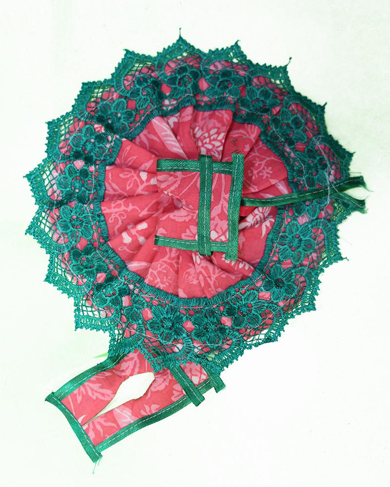 Traditional Pink and Green Lace Design for Laddu Gopal Dresses Traditional Pink and Green Lace Design for Laddu Gopal Dresses