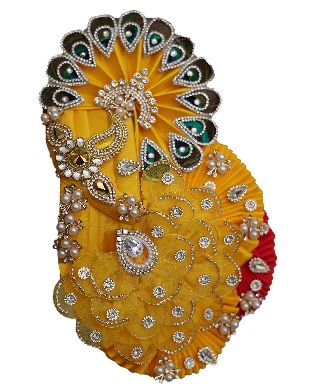 Pagdi For laddo gopal in yellow, blue, pink Pagdi For laddo gopal in yellow, blue, pink