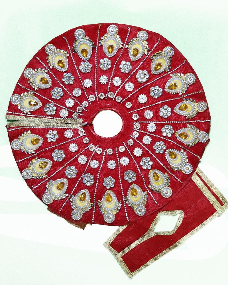 Royal Red Embroidered for Laddu Gopal Dress Heavy Stone Work Royal Red Embroidered for Laddu Gopal Dress Heavy Stone Work