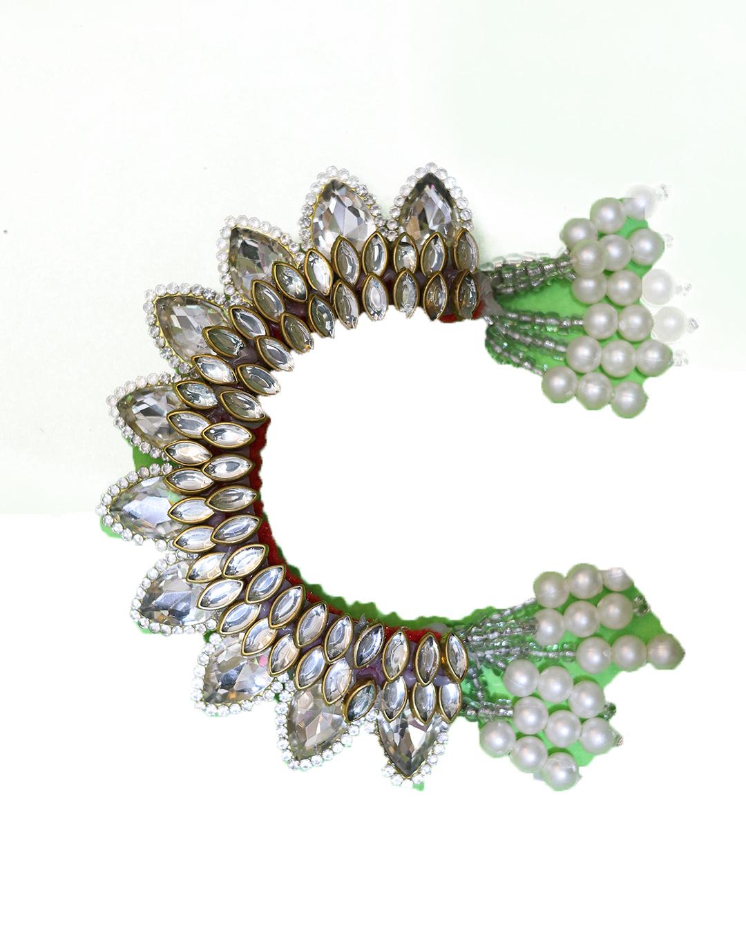 Stone made Adjustable Radha Rani Chandrika, free size Stone made Adjustable Radha Rani Chandrika, free size