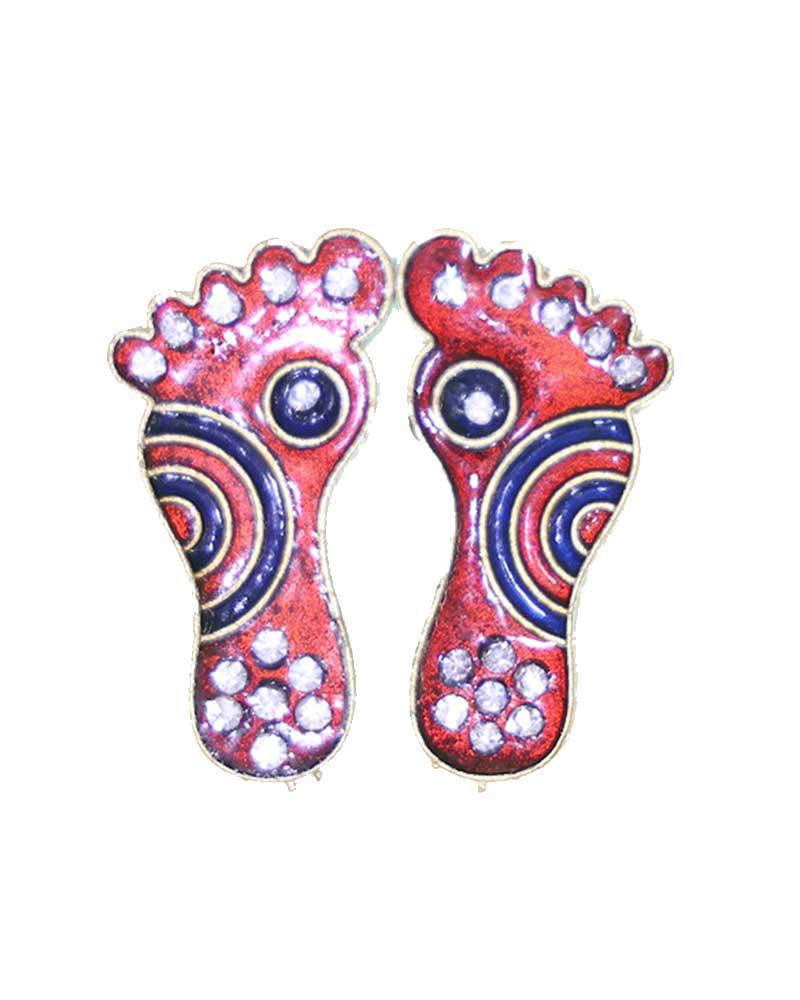 Decorative Goddess Lakshmi Charan Paduka Auspicious Footprints Decorative Goddess Lakshmi Charan Paduka Auspicious Footprints