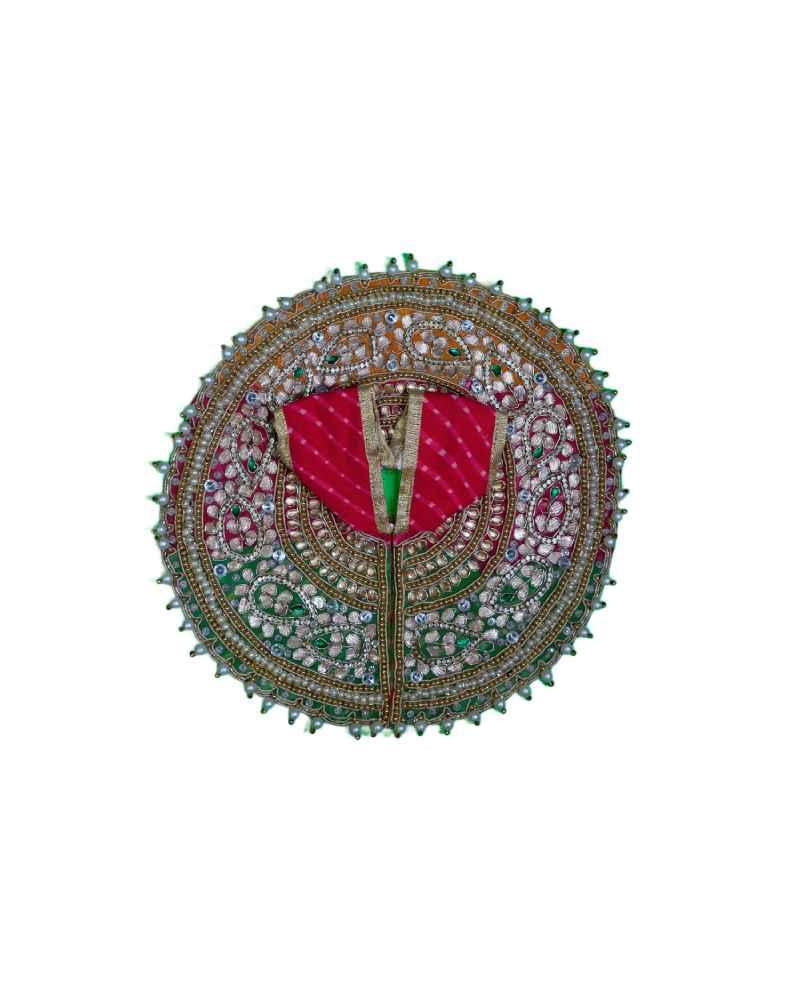 Elegant Red Laddu Gopal Dress with Handcrafted Design
