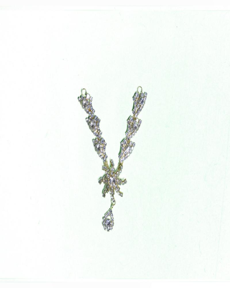 Elegant Rhinestone Leaf Cluster Jewelry Piece Sparkling Accessory