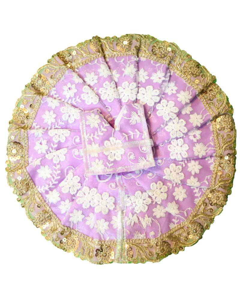 Graceful Lavender Laddu Gopal Dress With White Floral Embroidery Graceful Lavender Laddu Gopal Dress With White Floral Embroidery