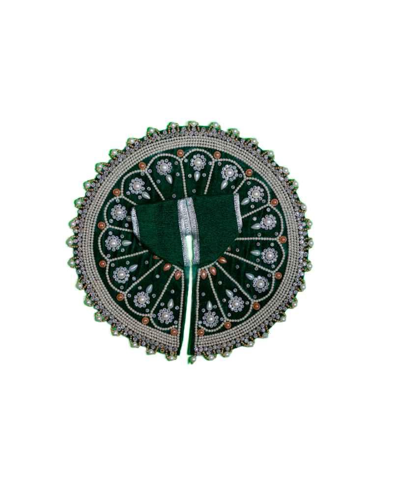 Designer Green Velvet Laddu Gopal Dress