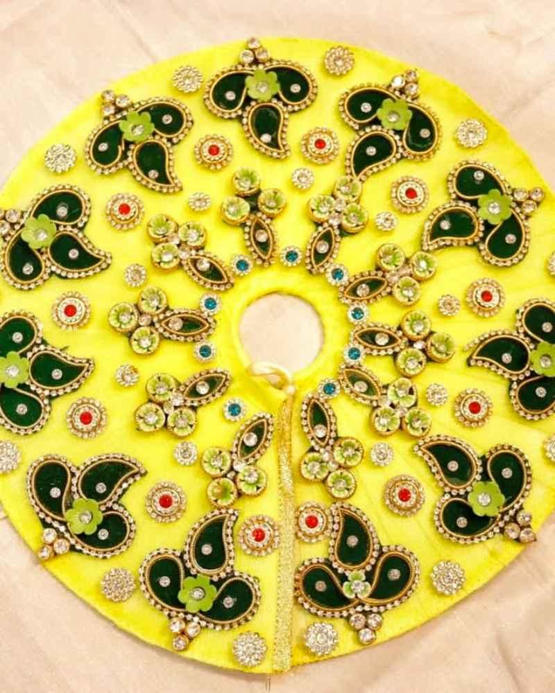 Special Janmashtami Laddu Gopal Dress with Heavy Booti Work in Yellow