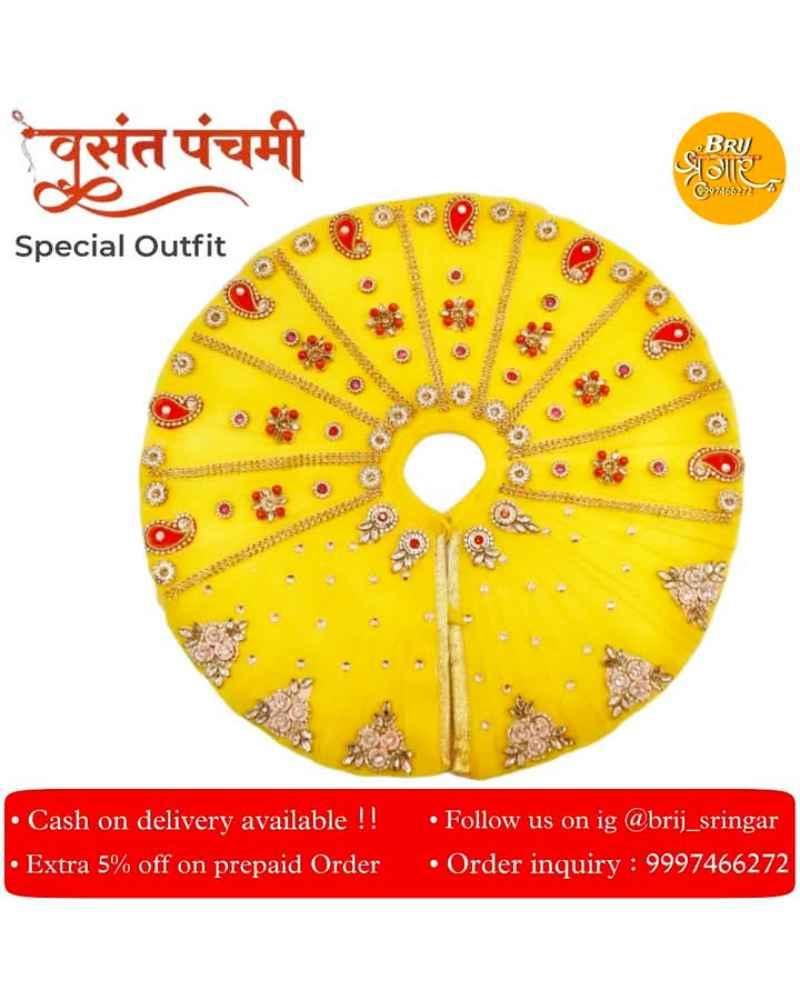 Basant Panchami Special Outfit Dress Laddu Gopal ji Beautiful Designer Dress