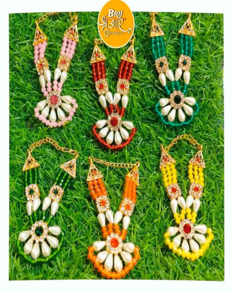 Laddu Gopal Necklace Ornaments Neck Fitted for Thakur Ji and Radha Rani