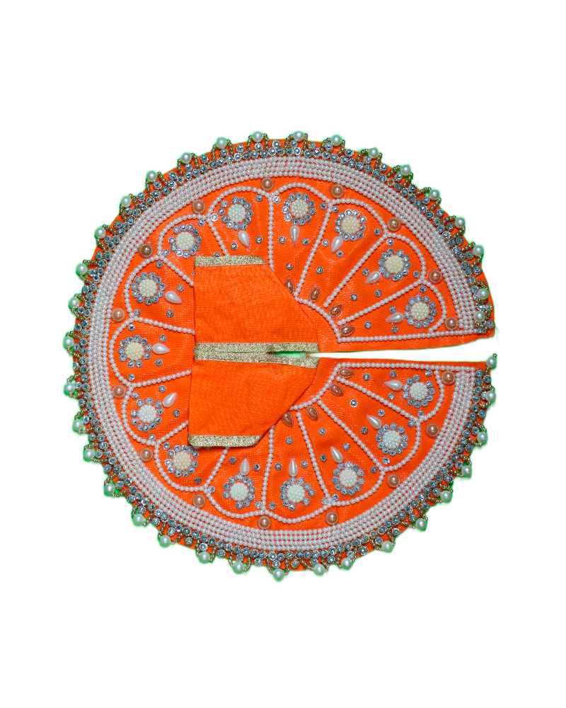 Beautiful Design Orange Laddu Gopal Dress
