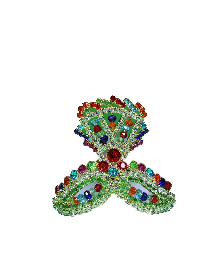 Rainbow Gemstone Spiritual Adornment Divine Murti Crown