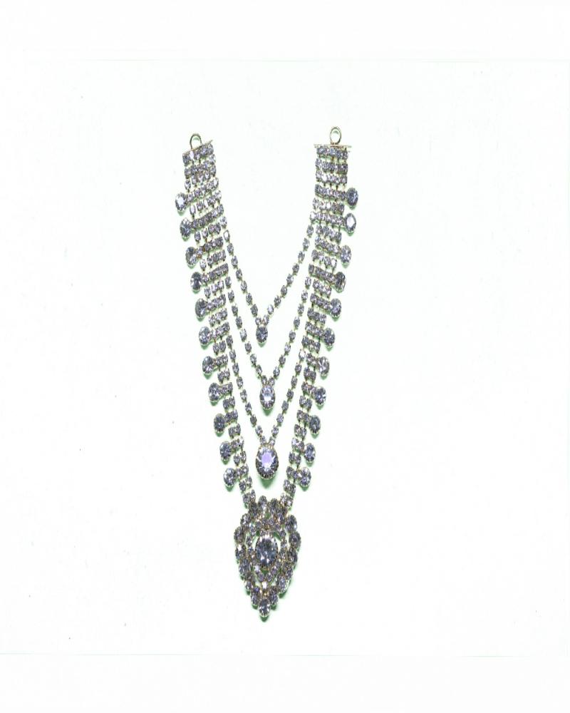 Shimmering Light Purple Stone Layered Adornment Tiered Piece