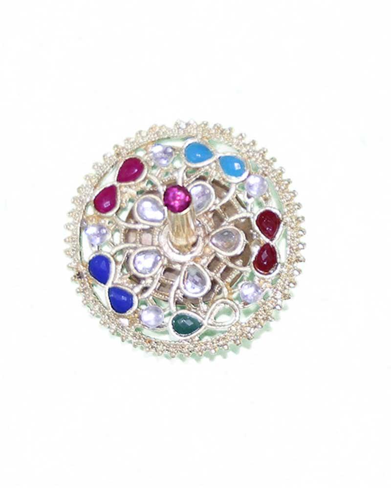 Sparkling Multi-color Rhinestone Chakra Ornament For God Idols Sparkling Multi-color Rhinestone Chakra Ornament For God Idols
