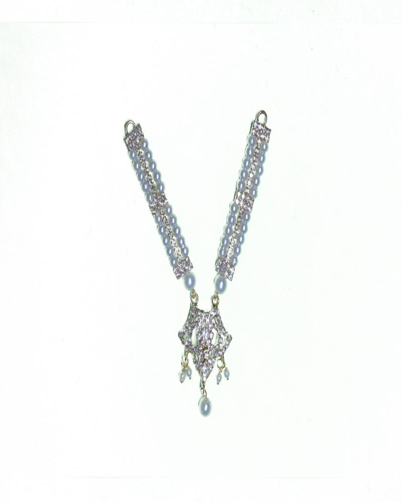 Sparkling Pearl & Stone Embellished Jewelry Piece