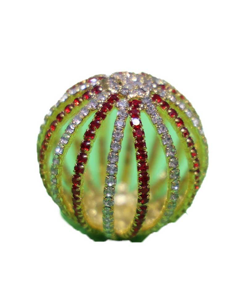 Sparkling Red & Gold Rhinestone Globe Ball Toy For Idols Sparkling Red & Gold Rhinestone Globe Ball Toy For Idols