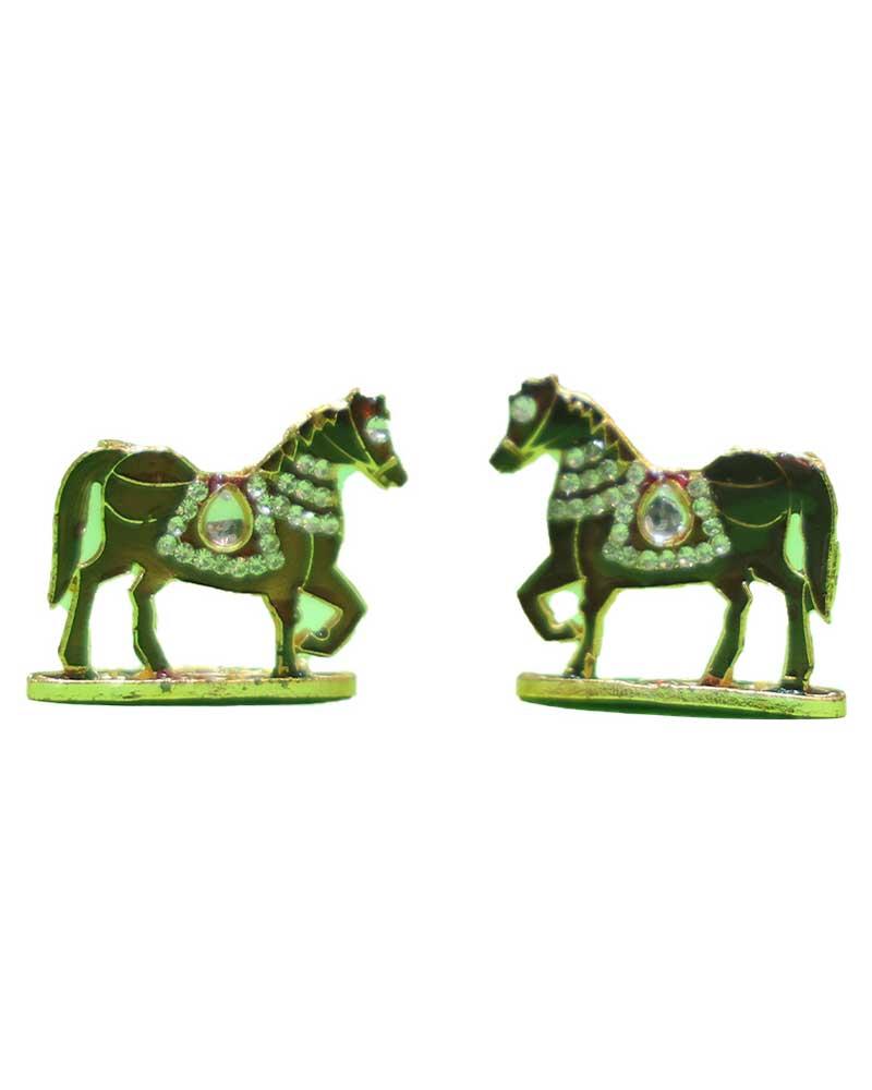 Sparkling Rhinestone Horse Toys for God Idol Fancy Deity Animals