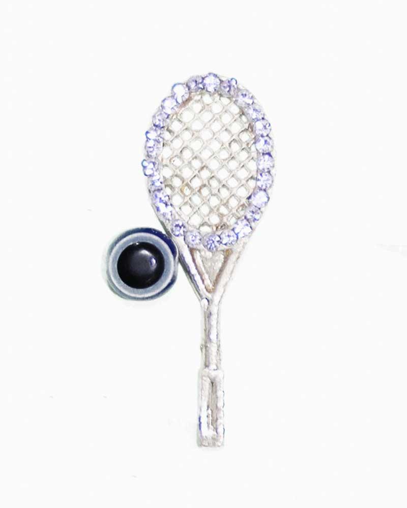 Sparkling Tennis Racket & Ball Ornament For God Idols Unique Pooja Accessory Sparkling Tennis Racket & Ball Ornament For God Idols Unique Pooja Accessory