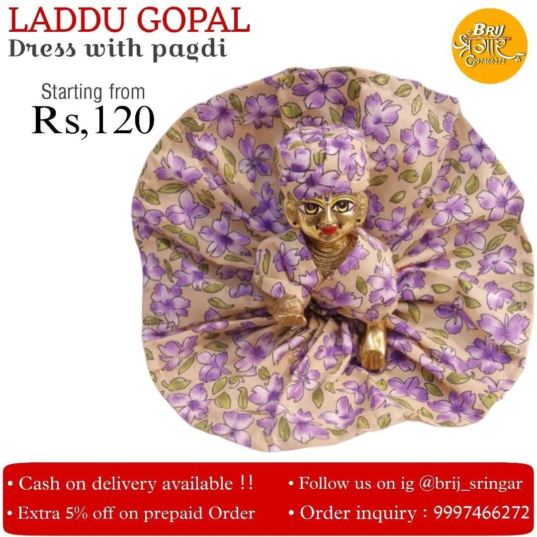 Buy Laddu Gopal Dress With Pagdi Online in Delhi