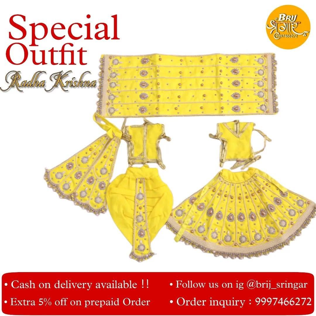 Buy Radha Krishna Dresses Yellow Online in Delhi