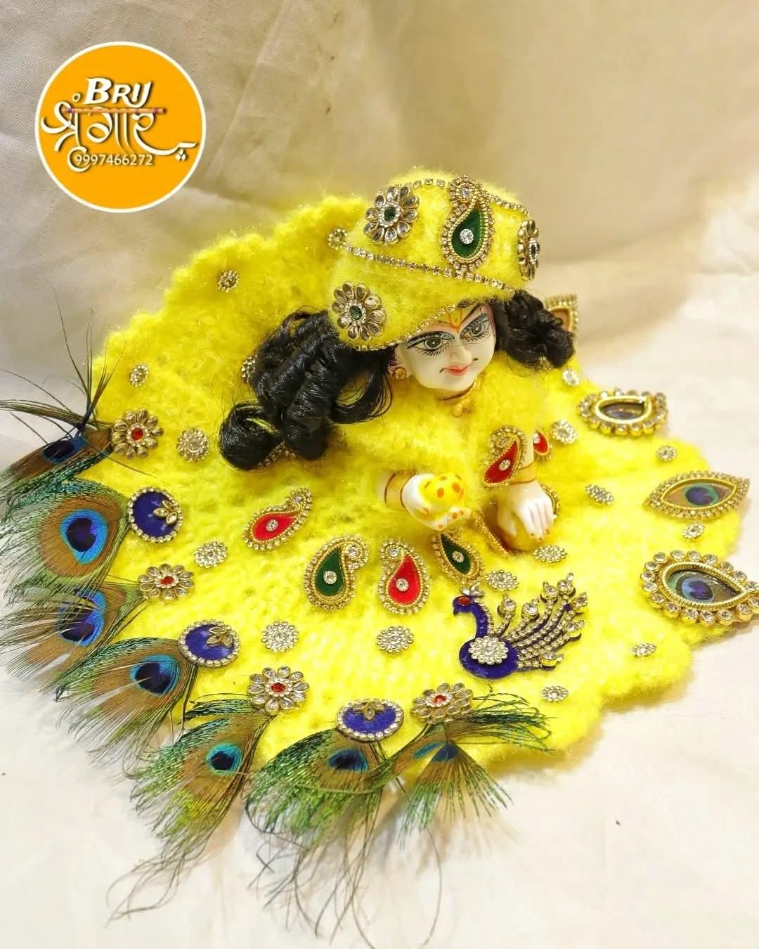 Buy Red And Yellow Colored Poshak With Golden Online in Delhi